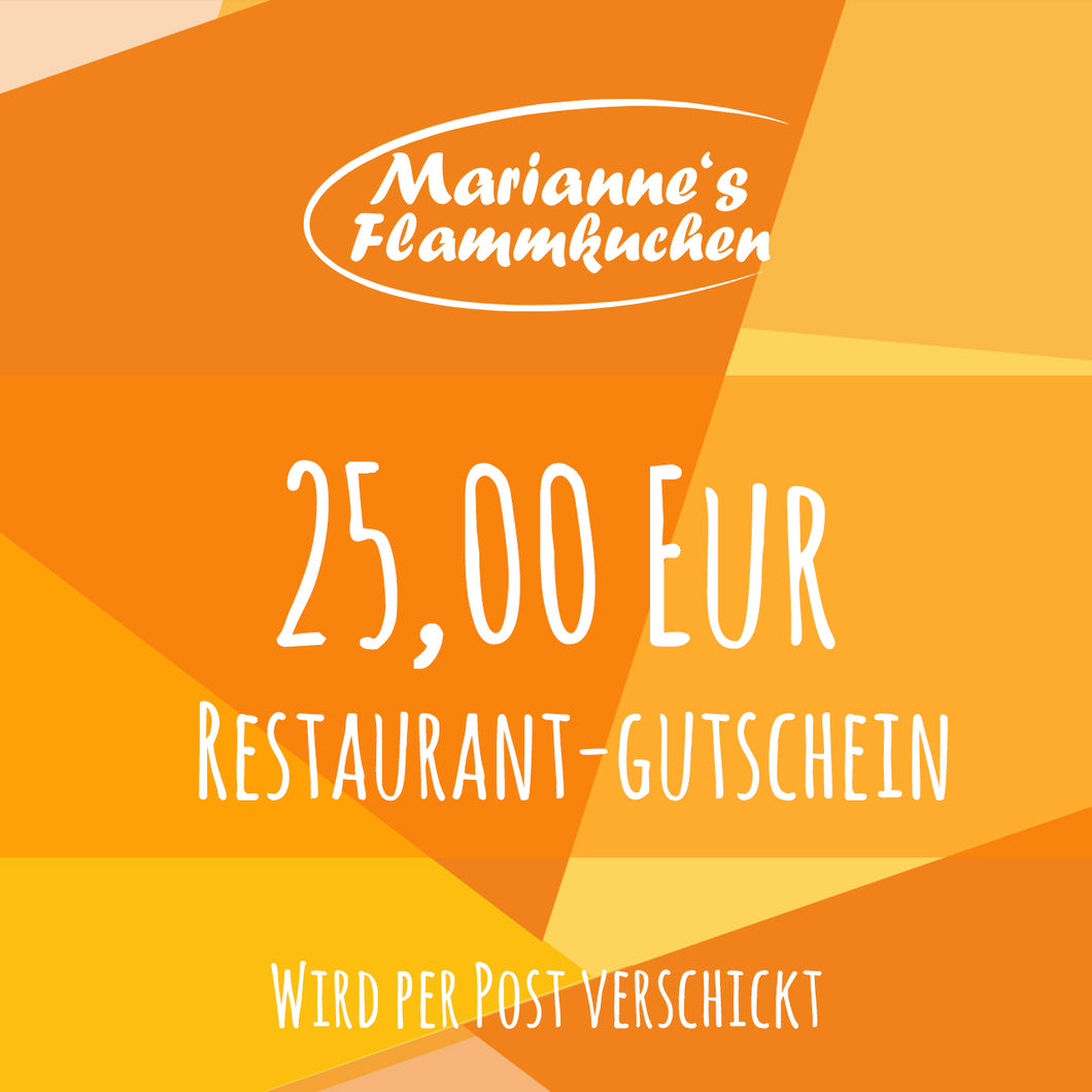 Marianne's Flammkuchen Restaurant - Gutschein im Wert von 25 €